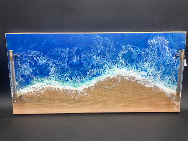 Ocean over Maple Serving Tray #T05