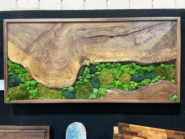 Walnut Moss Wall Art