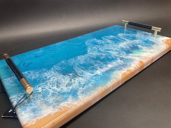 Ocean over Beech Serving Tray #T07