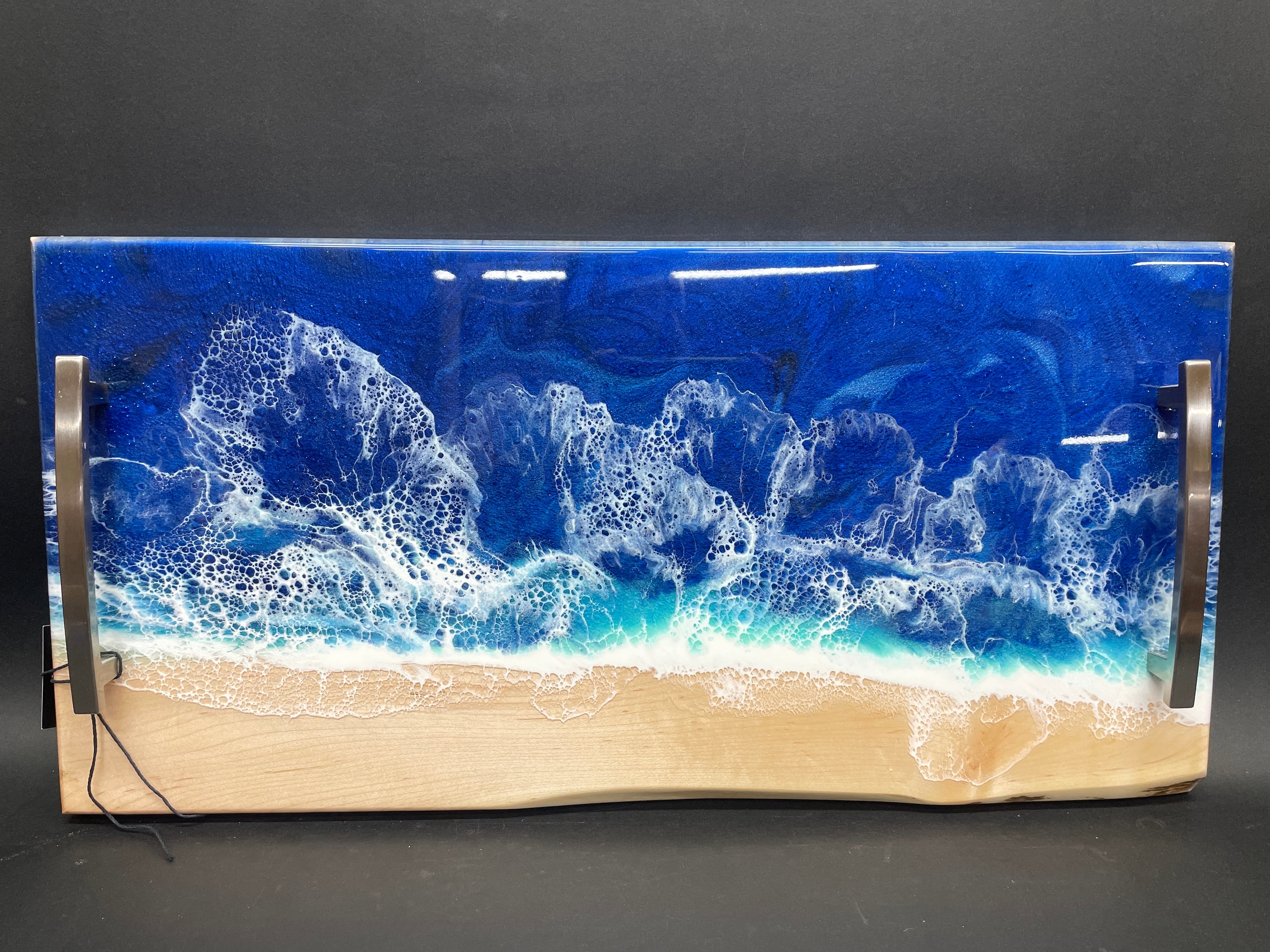 Ocean over Maple Serving Tray #T08