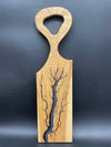 #29 Hickory Midnight Blue Galaxy Fractal Burned Charcuterie Board